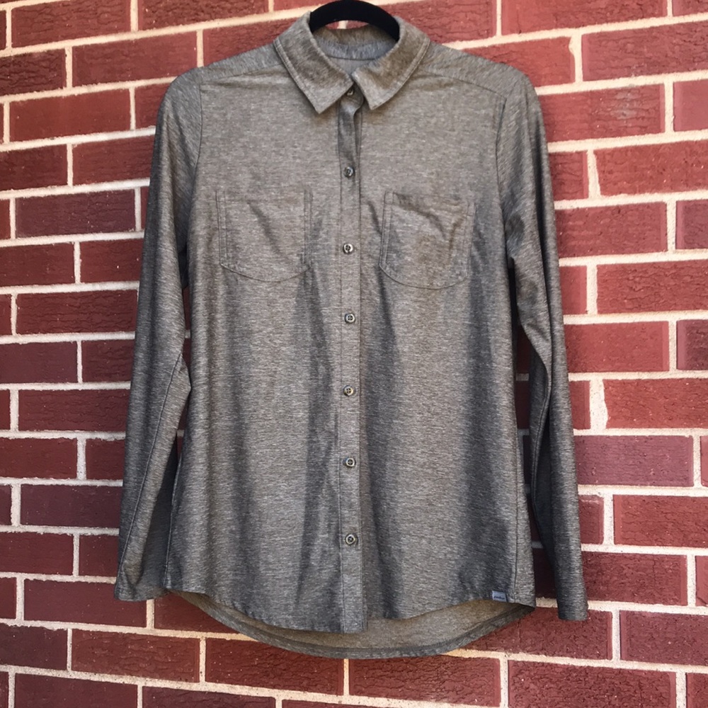 Eddie Bauer Wrinkle Free Button Down - Heather Green